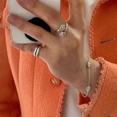 纹理玫瑰小众甜美手链
