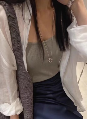 fas小众几何纯银毛衣链