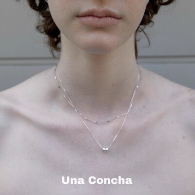 韩国ins925纯银爱心项链ool