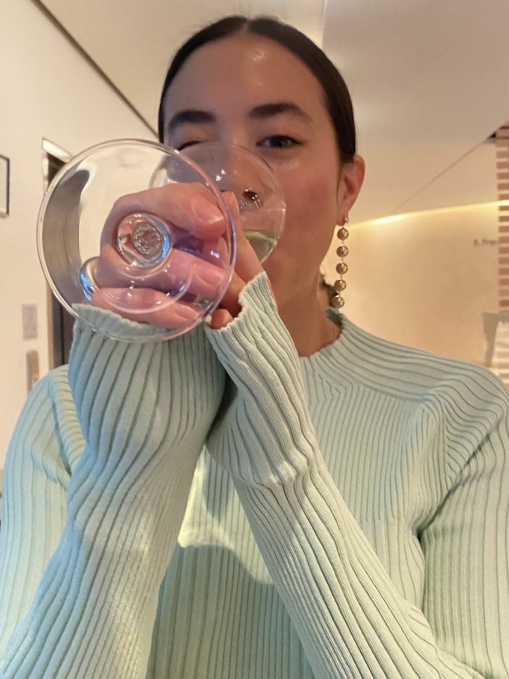 liestudio复古小众金球流苏耳钉