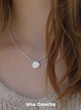 U.CA韩国out of label贝壳纯银项链女小众简约happyrim同款锁骨链