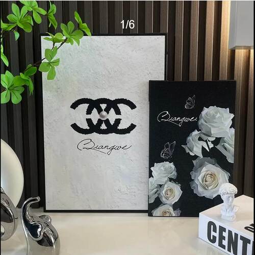 山茶花小香风装饰画通用否