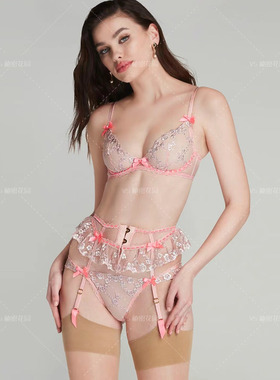 【英国】 Agent Provocateur Adelie 花朵刺绣内衣内裤正品