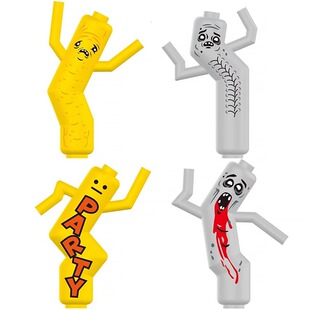 兼容国产小颗粒积木配件摇摆气球人摆件舞动人偶儿童拼装玩具男孩