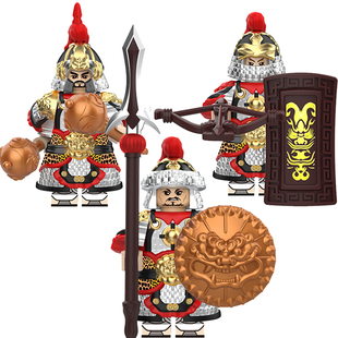 中国积木古达宋朝士兵长枪兵铁浮屠双锤兵第三方拼装积木人仔玩具