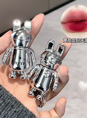 YPYP时空兔雾面唇釉哑光不沾杯秋冬裸色唇泥学生平价可爱挂件口红