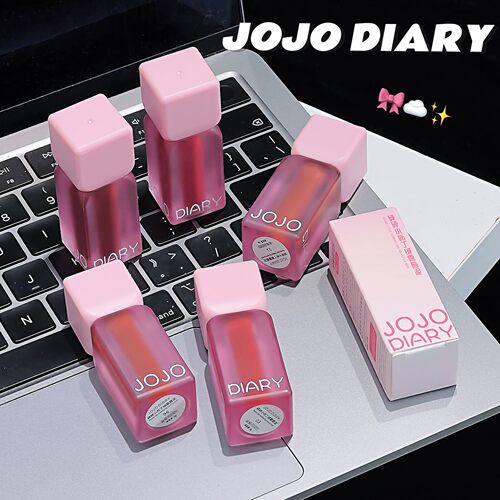 JOJO DIARY砰砰布丁绒雾唇泥低饱和柔雾哑光显白不易掉色雾面唇釉