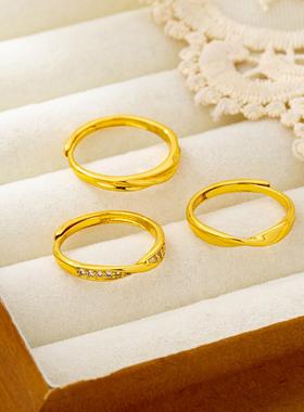 简约镶钻莫比乌斯女戒指