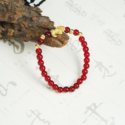 爆款越南沙金手串简约民族风貔貅串珠手链女百搭久不掉色饰品