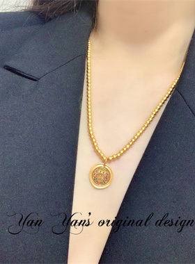 秋季新款古法金三圈磨砂珠扎基拉