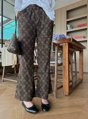 tabu她步8812正品2026夏季新款韩版宽松休闲百搭显瘦印花阔腿裤女