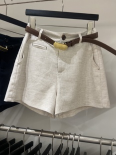 nf十三行天丝亚麻短裤女夏季新款凉感阔腿休闲裤高腰显瘦a字热裤