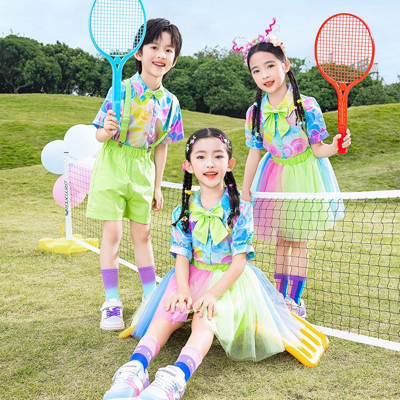 英伦风班服小学生校服夏季短袖两件套装儿童毕业照幼儿园园服夏装