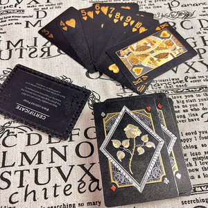 扑克牌高级感高颜值粉色玫瑰色银色黄金桌游卡纸德州防水塑料好看