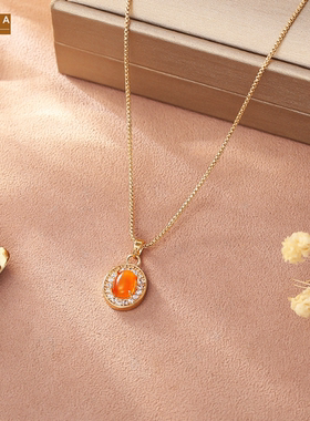 STINA爆款石锆石锁骨链高级感复