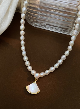 STINA淡水珍珠小米珠项链女气质