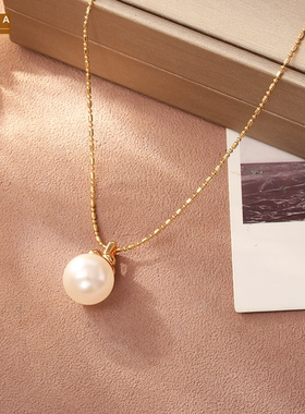 STINA法式简约气质玻璃珍珠项链