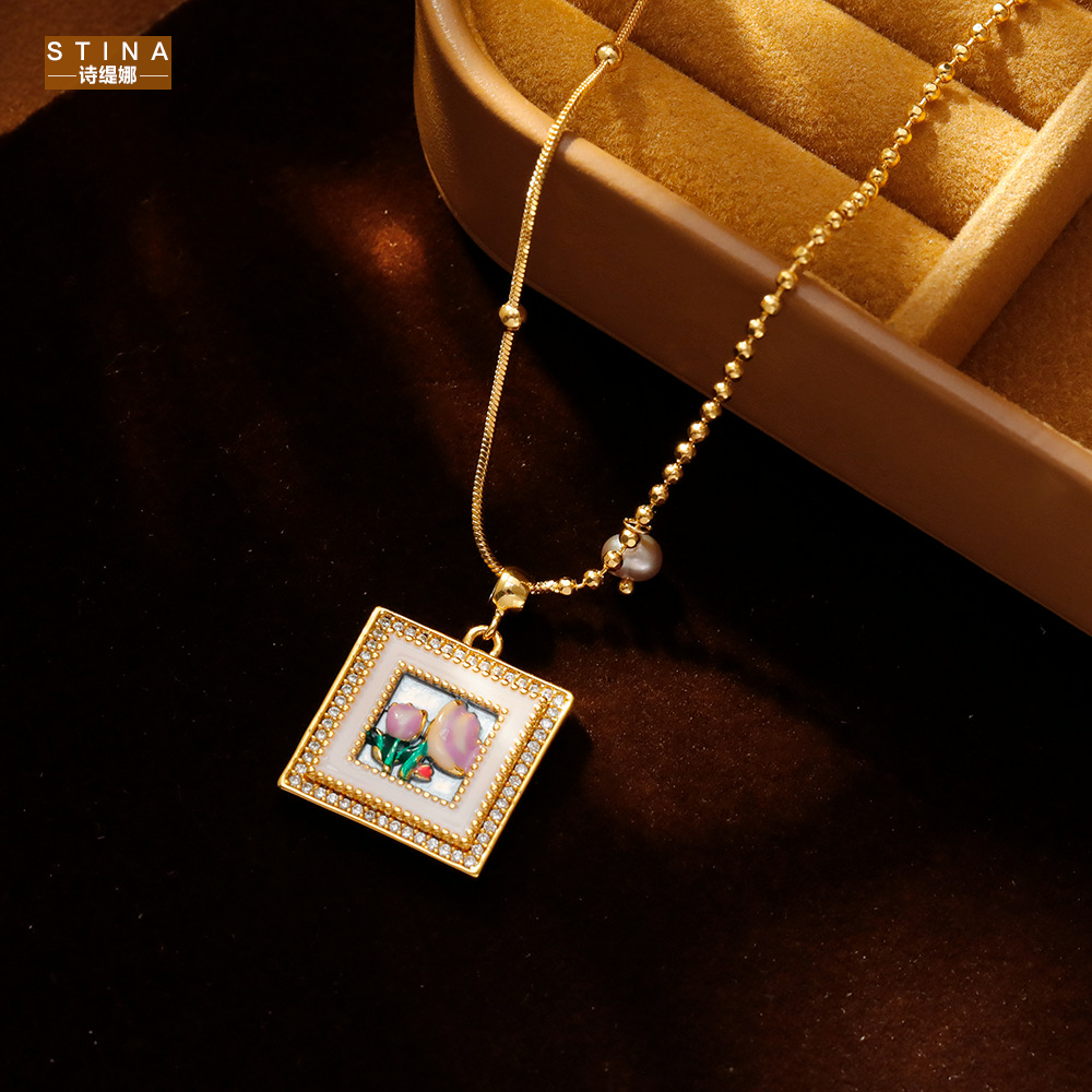 STINA原创设计中古风项链女天然