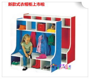 儿童防火板衣帽柜（可拆装）M儿童衣柜幼儿园家具儿童衣帽柜子