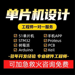 51单片机设计代做stm32实物定做labview软件plc树莓派arduino硬件