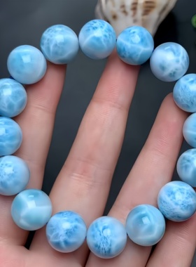 正品天然高品质海纹石14圆珠手链男女款手串文玩工艺珠宝饰品