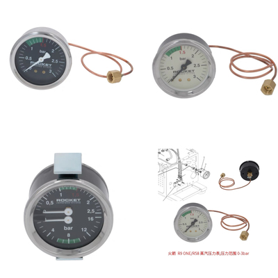 ROCKET火箭APP拳手R58R9one咖啡机萃取蒸汽压力表3bar20bar配件