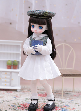 【娃衣】bjd娃衣 sd娃衣 1/6/4分 女款 绿色套装学院修女款可定制