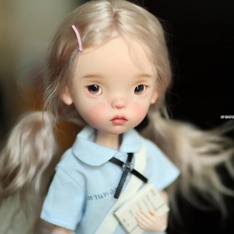 6分女sd娃bjd素体树脂特体蓝豆豆