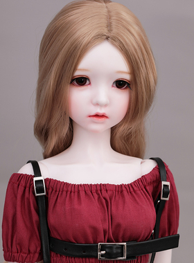 BJD娃娃SD娃娃 Emma 1/3女娃  黑色吊带裙套装可动关节玩偶送眼睛