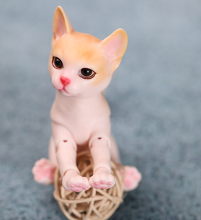 BJD娃娃 SD娃宠物猫fallen angels cat 1/8分小宠娃娃 可爱活动猫