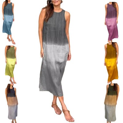 sleevelessdress拼接连衣裙