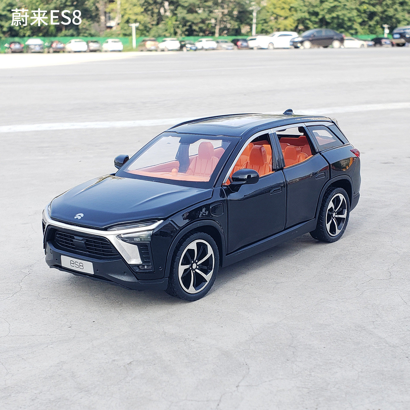 1/24蔚来ES8合金汽车模型仿真越野车声光回力玩具车摆件男孩礼物