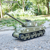 主战坦克M4谢尔曼坦克合金模型玩具车喷雾声光回力履带版 男孩礼物