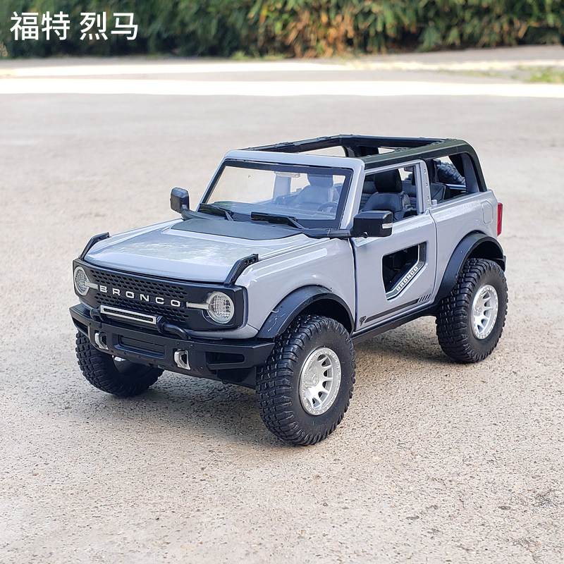 1/32福特烈马敞篷越野车合金汽车模型回力声光玩具车金属汽车摆件