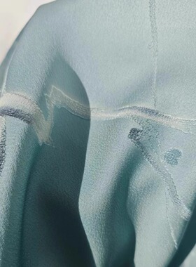 水墨虬枝国风织花正绢真丝小纹反解手工娃衣改旗袍汉服辅料面料