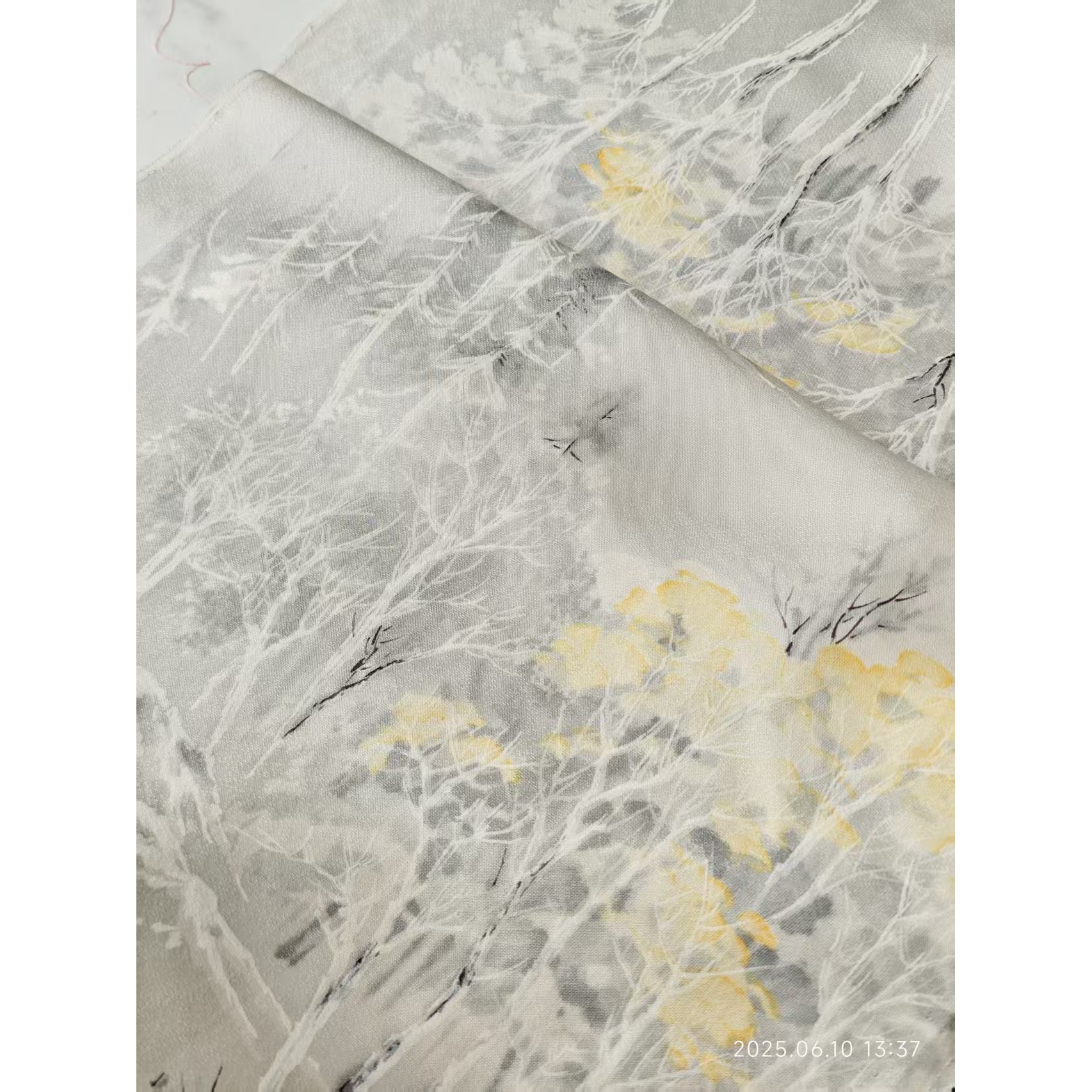 霰林 水墨国风 正绢真丝小纹和服反解改娃衣眉子衣缘宋制旗袍汉服