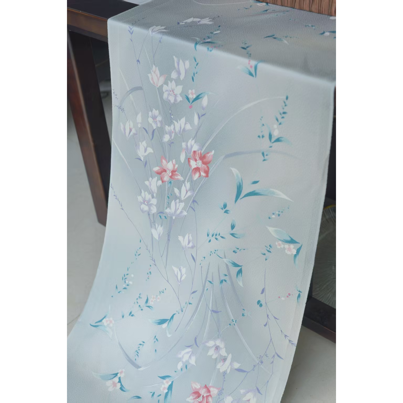 油画感 细花枝 木兰正绢真丝小纹和服反解改娃衣眉子衣缘宋制旗袍