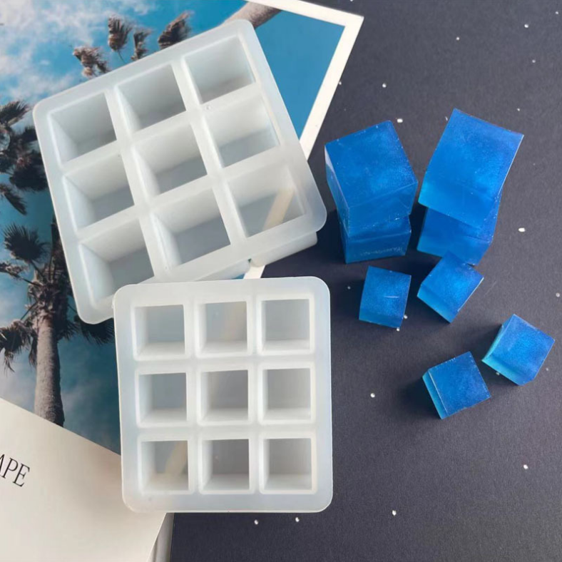 水晶ab树脂滴胶手工九格正方