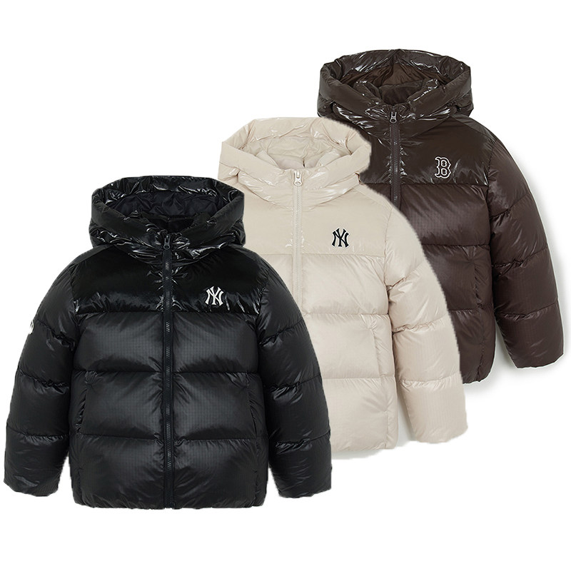 MLB儿童连帽短款鸭绒羽绒服