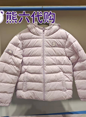 MLB儿童25冬新款男女童休闲轻薄纯色连帽保暖鸭绒羽绒服7ADJB1956