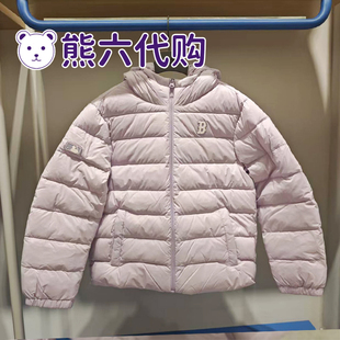 MLB儿童25冬新款 男女童休闲轻薄纯色连帽保暖鸭绒羽绒服7ADJB1956