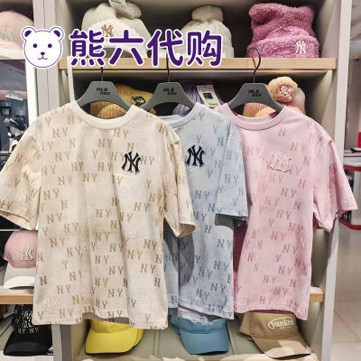 MLB儿童透气渐变老花T恤短袖