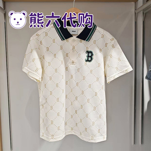 男女童出挑刺绣LOGO复古老花POLO衫 MLB儿童25春夏新款 7APQMD153