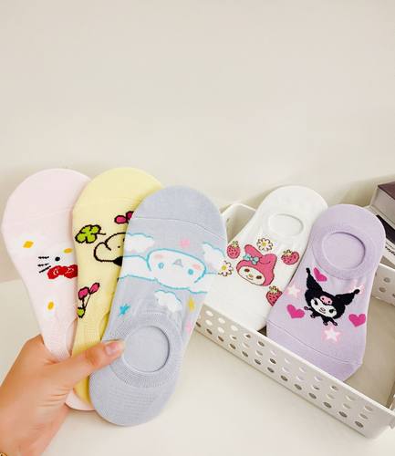 全店五双包邮可爱女生船袜