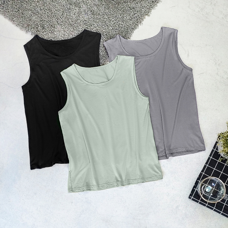 宽松大码莫代尔男款背心