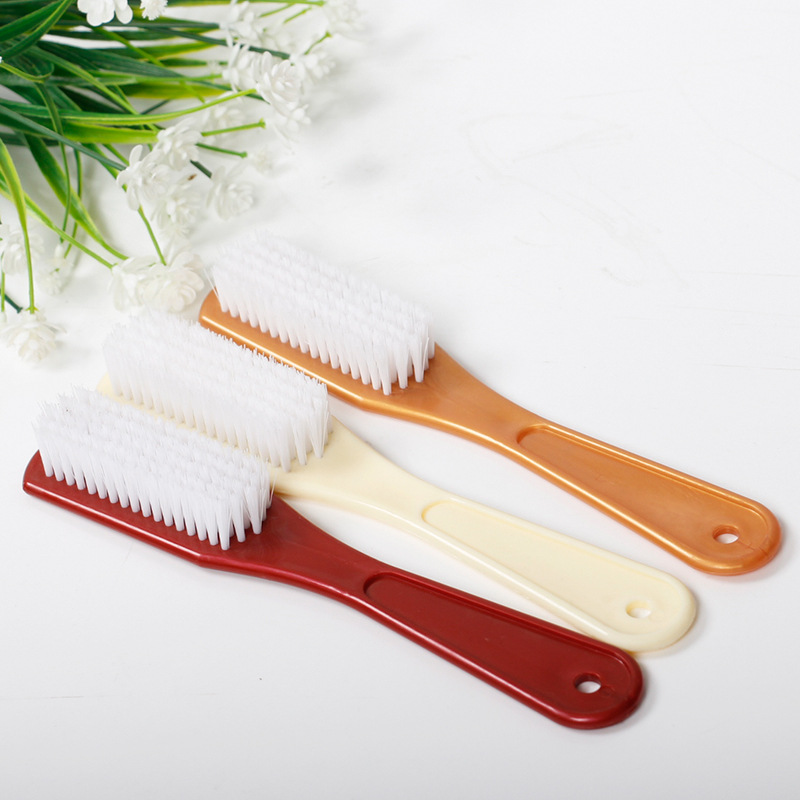 塑料长柄加厚鞋刷子家用学生白色硬毛清洁衣物婴儿尿布多用途耐用