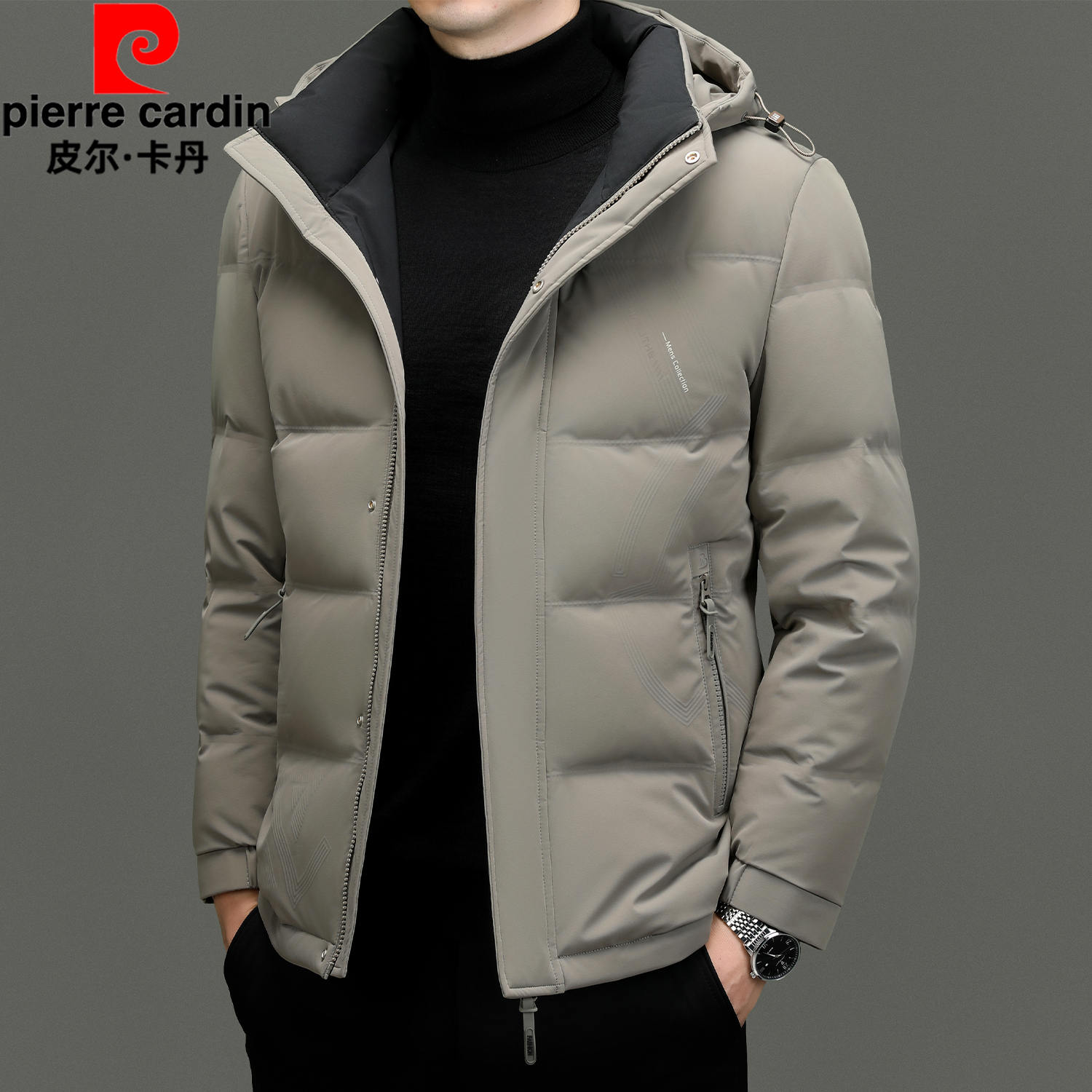 皮尔卡丹2023冬季新款羽绒服男轻薄极寒鹅绒冬装防寒保暖男士外套