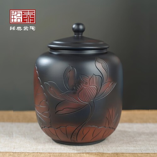 建水紫陶防潮密封散茶罐醒茶罐