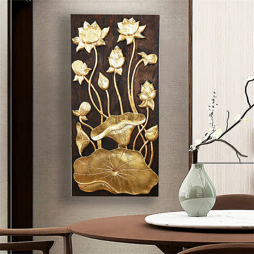 泰式玄关客厅壁饰装饰荷花挂件