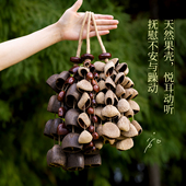 天然果实果壳手摇铃水铃桐印尼黑果夹竹桃风铃音疗愈乐器手工礼物